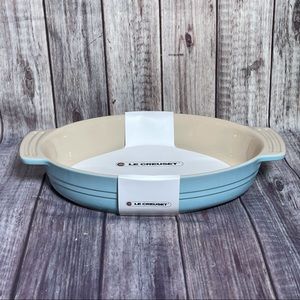 Le Creuset Light Blue Oval Baking Dish NWT